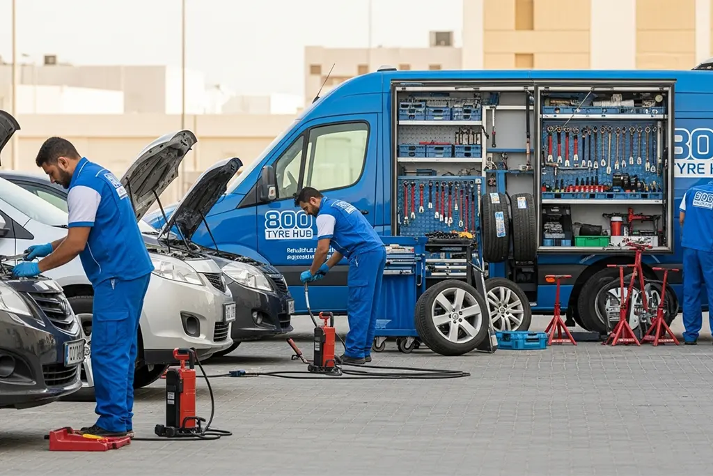 Overview of additional tyre services offered alongside tyre repair in Ajman
